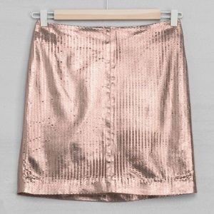 &Other Stories Leather Mini Skirt